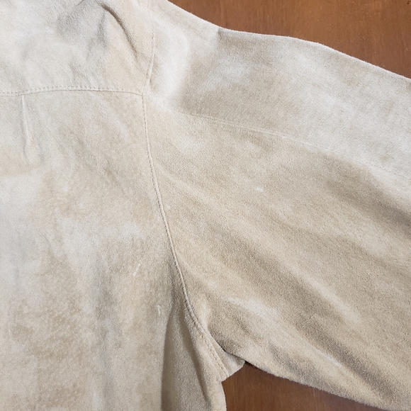 ALAN FLUSSER 100% Suede Men’s Shirt Medium Long Sleeve Button, New with Tags - Picture 10 of 13